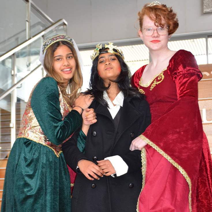 Nagle Catholic College South Blacktown students wearing medieval clothing
